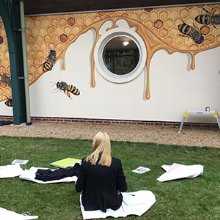 Mural in its final stages