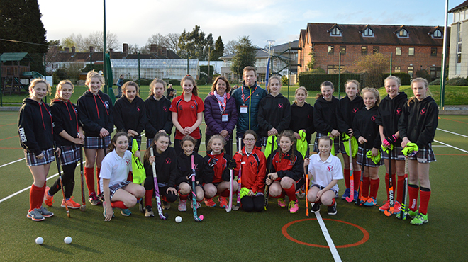 Hockey training with GB International