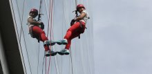 Abseiling for World Challenge