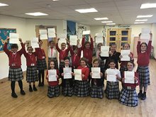 Students receive letters from author